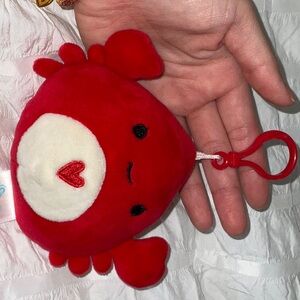 Crab squishmallow clip - “Carlos” valentine’s edition